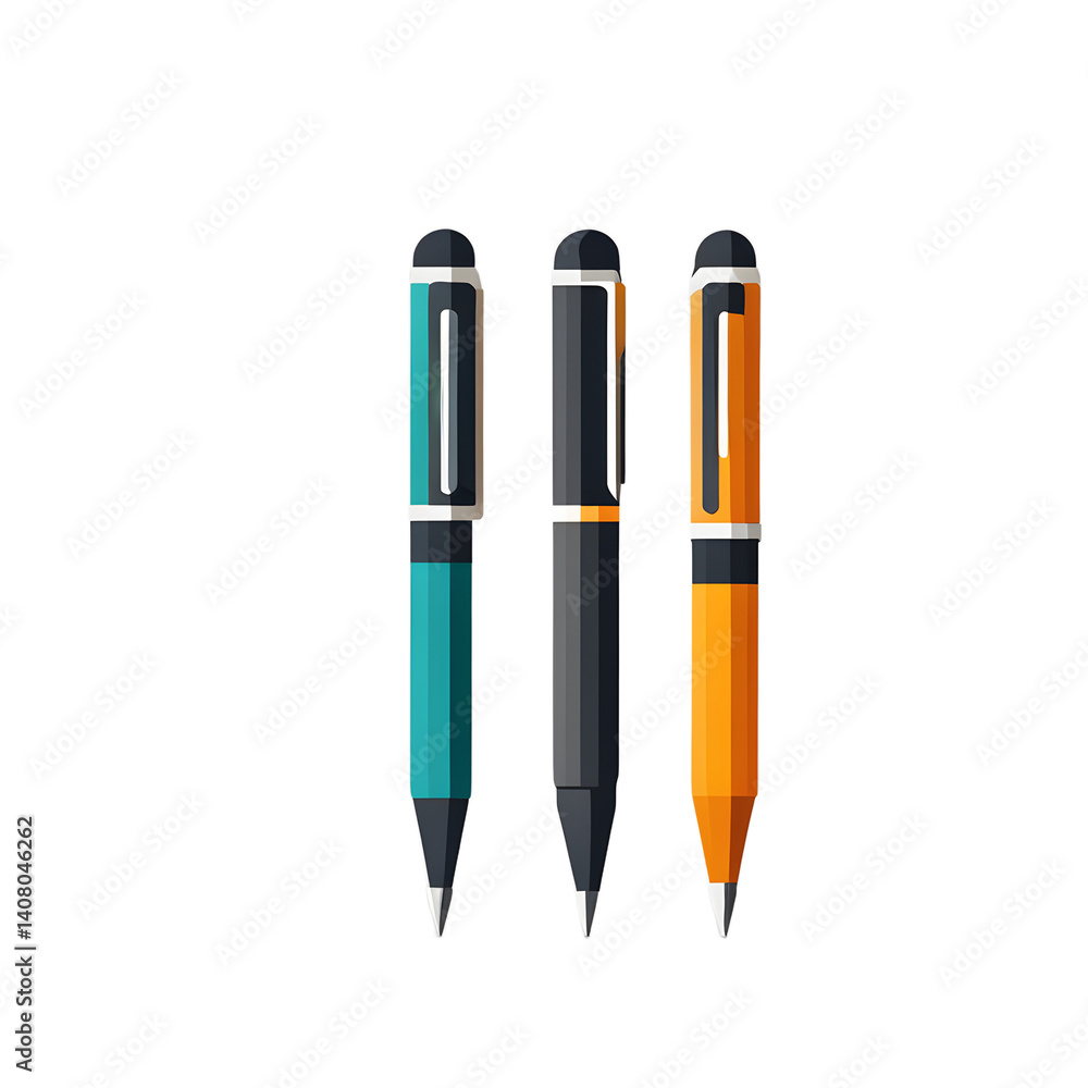 Aufkleber Modern design icon of a pen symbolising writing isolated on a empty plain background