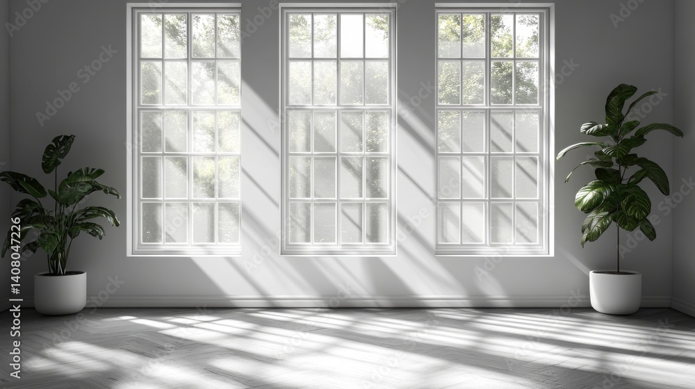 Aufkleber realistic shadows from window isolated on transparent background light,shadow overlay window shae in room interior for natural light effects modern decoration design elements mock up template
