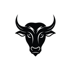 bull head isolated on white