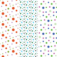 Multicolor Dot Polka dot Seamless Pattern  design