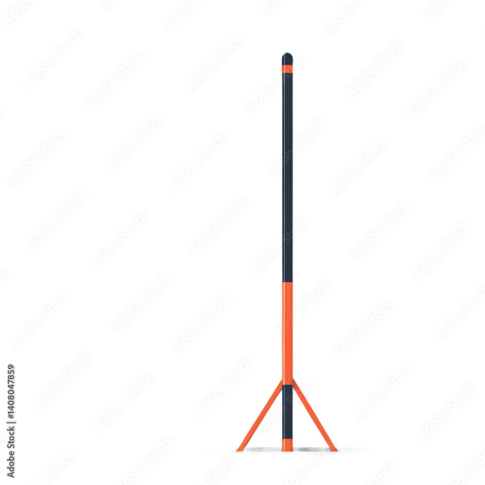 Poster Modern design icon of a pole vault pole symbolising athletics isolated on a empty plain background