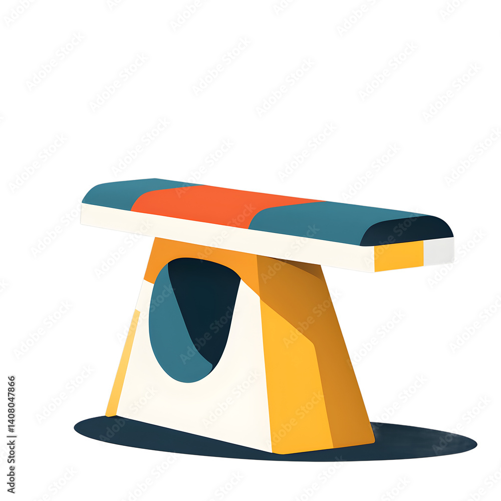 Poster Modern design icon of a pommel horse symbolising gymnastics isolated on a empty plain background