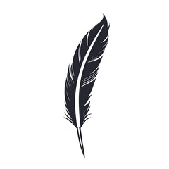 Obraz premium Modern design icon of a quill pen symbolising history, isolated on a empty plain background