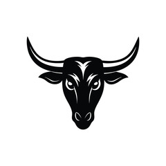 cow on  logo design white background
