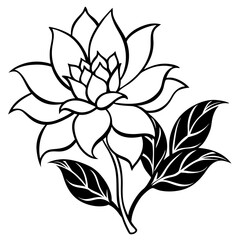 Minimal Soulful Floral Collection Vector on White Background