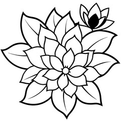 Minimal Soulful Floral Collection Vector on White Background