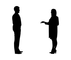 A doctor is standing and advising a patient vector.