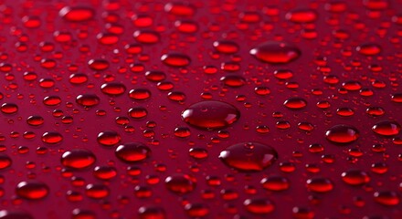 Crimson Dewdrops: A Rich Red Abstract AI Generated