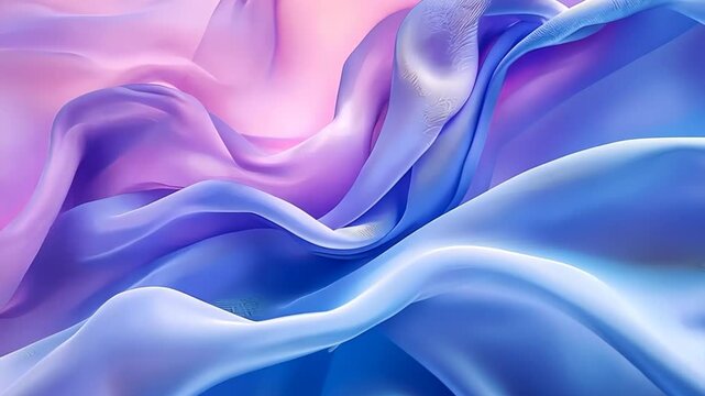 Flowing silk patterns create a dreamlike landscape of soft colors that stir the imagination and evoke serenity in every fold Generative AI