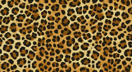 Golden Leopard Print: Wild Texture, Brown & Black Hues AI Generated