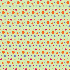 Bright Multicolor Dots Seamless Pattern
