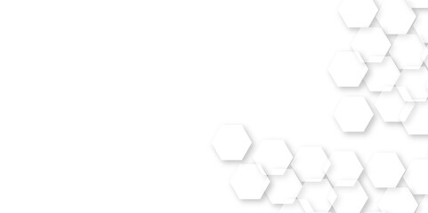Abstract technology white geometric hexagon on transparent concept design honeycomb shape vector. 