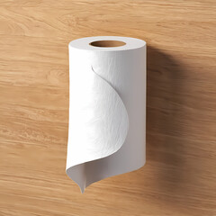 Empty toilet paper roll isolated 