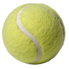 Bright Yellow Ball Isolated on White Background for Sports and Hobbies Enthusiasts