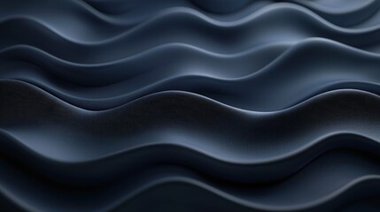 Obraz premium Elegance Black satin fabric with gentle folds, exuding a luxurious and sophisticated aesthetic.