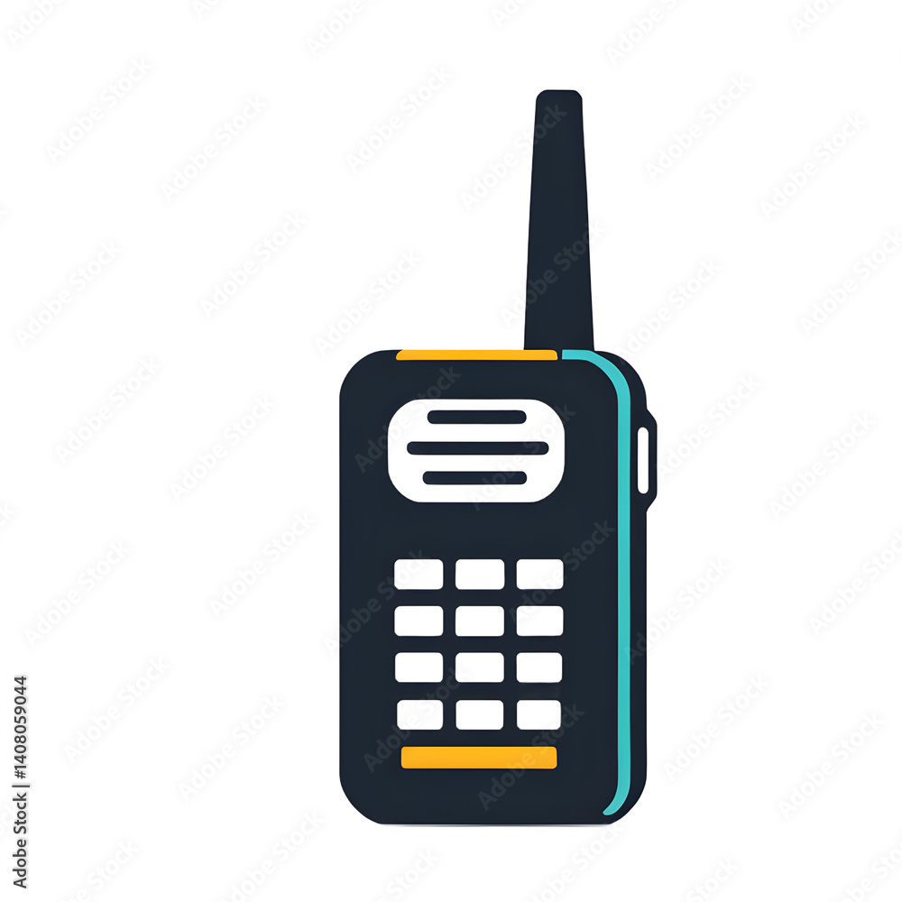 Aufkleber Modern design icon of a walkie-talkie symbolizing communication isolated on a empty plain background