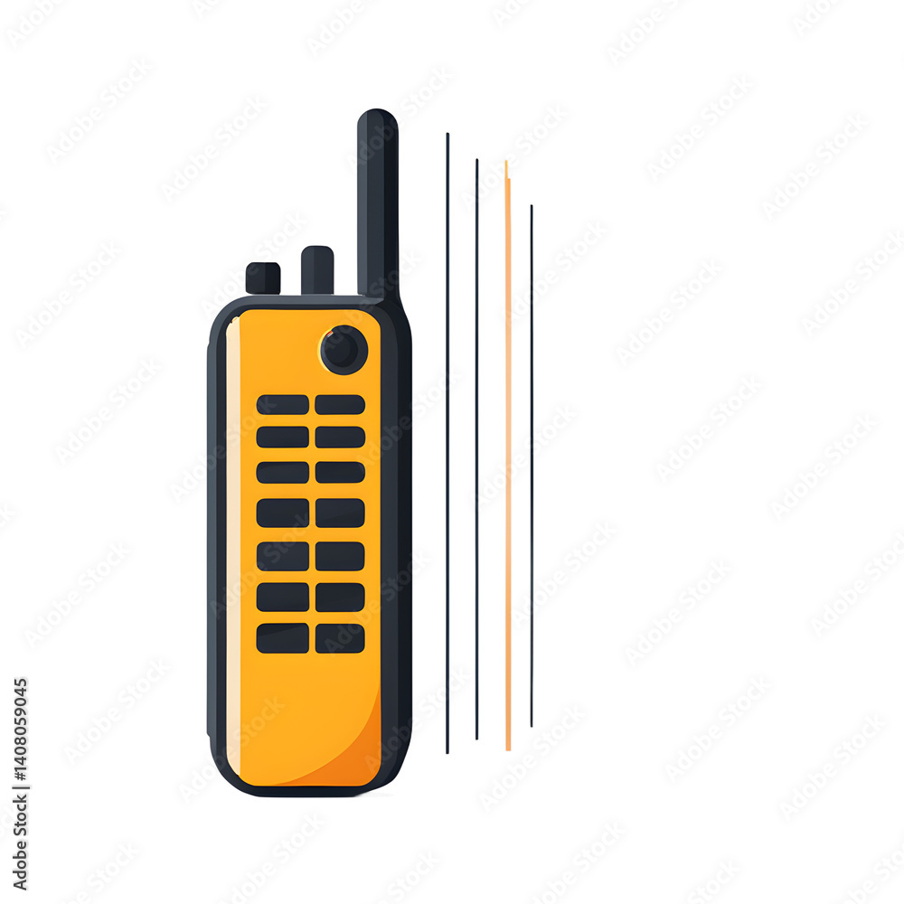 Poster Modern design icon of a walkie-talkie symbolizing communication isolated on a empty plain background
