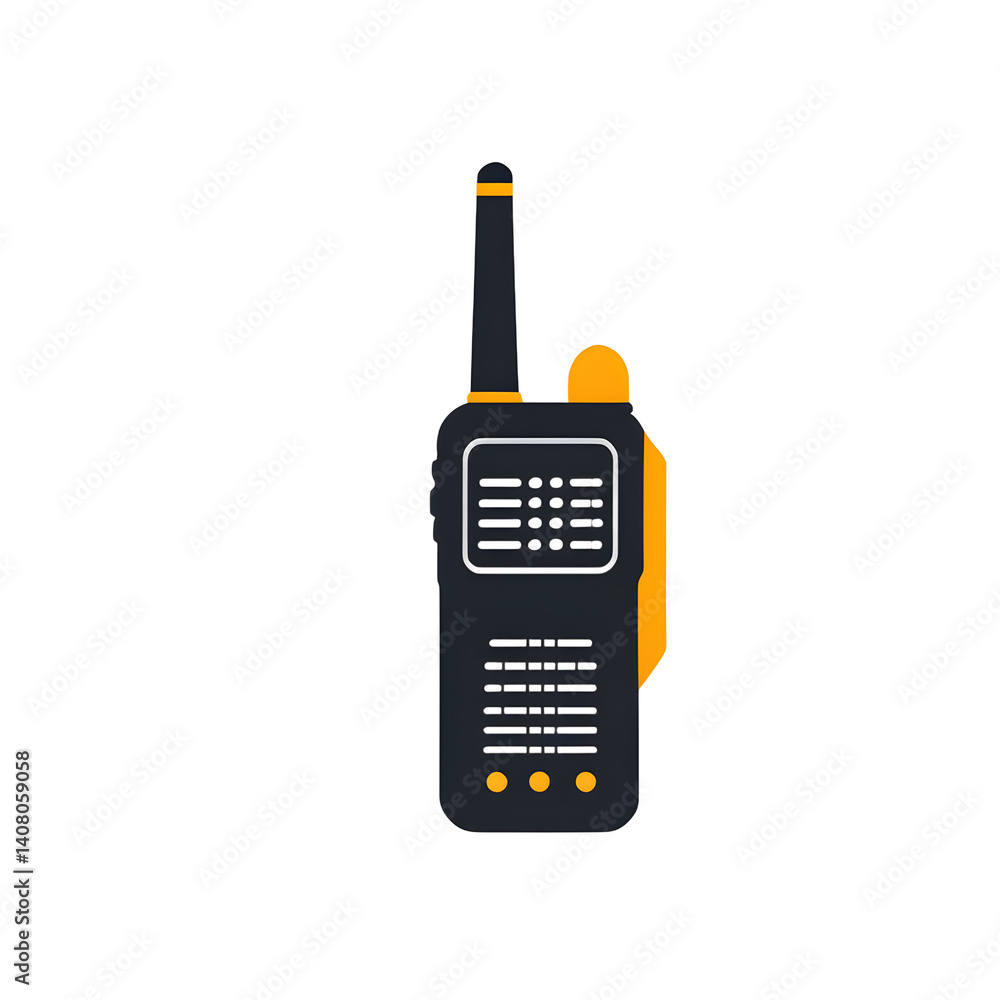 Poster Modern design icon of a walkie-talkie symbolizing communication isolated on a empty plain background