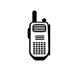Modern design icon of a walkie-talkie symbolizing communication isolated on a empty plain background