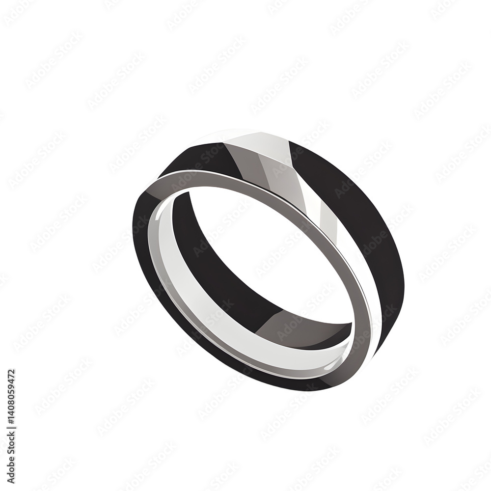 Poster modern design icon of a wedding ring symbolizing marriage isolated on a empty plain background