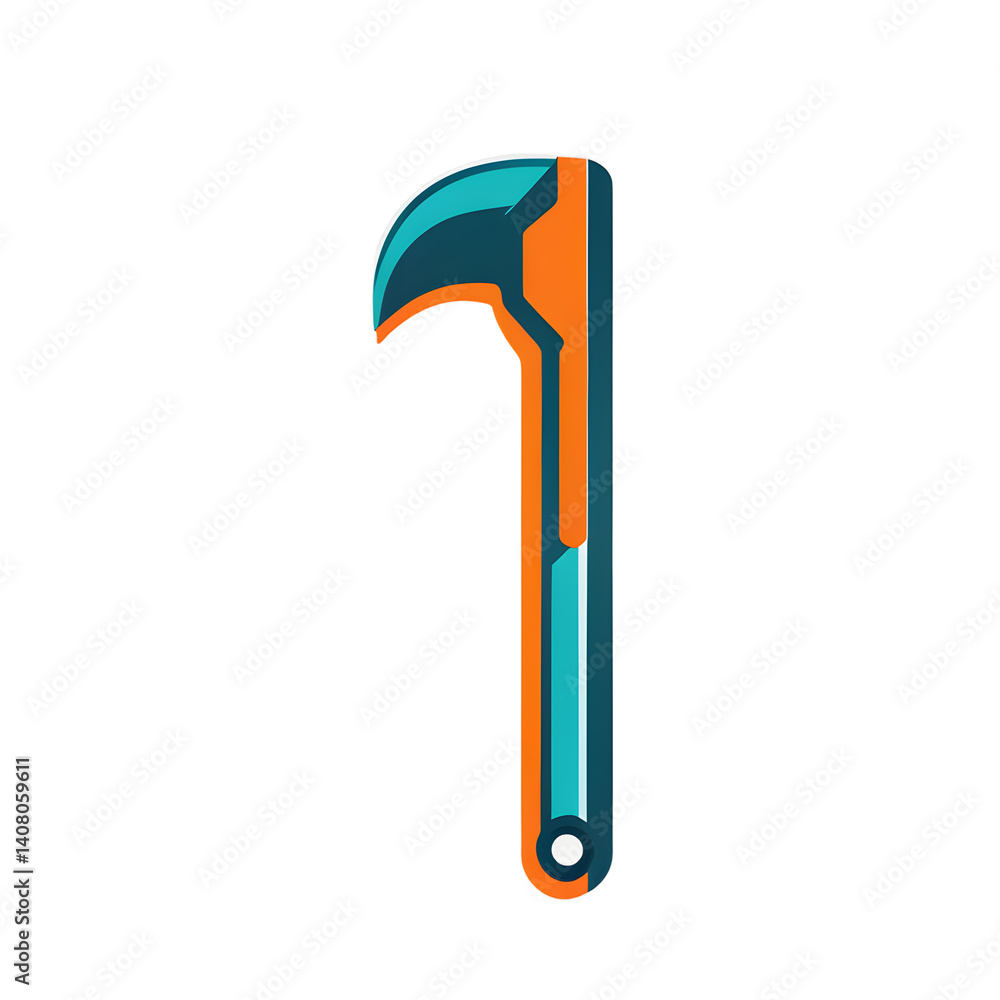 Poster Modern design icon of a wrench symbolizing tools isolated on a empty plain background