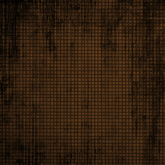 Brown plaid gingham, scottish tartan texture, grid graph paper with rhombus squares pattern, picnic napkin and curtain tablecloth, vector seamless geometric checkered fabric