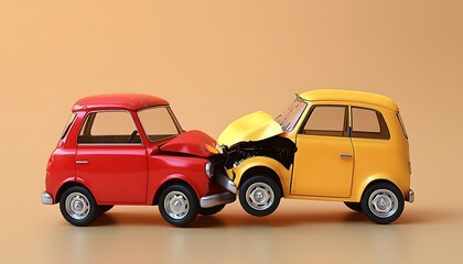 Crashed Cars - Accident Scene - Studio Shot