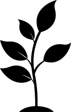 recommend clip art: plant pot silhouette vector icon isolated on transparent background