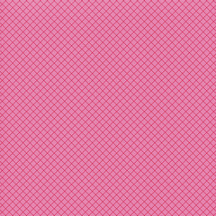 Pink plaid gingham, scottish tartan texture, grid graph paper with rhombus squares pattern, picnic napkin and curtain tablecloth, vector seamless geometric checkered fabric