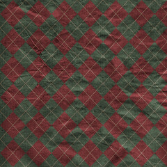 Seamless dark argyle pattern, diamond and harlequin geometric pattern. Vector decorative ornamental checkered rhombus background