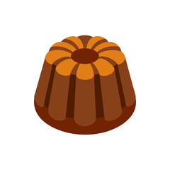 Canel� with Dark Crust on Transparent Background  