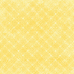 Yellow plaid gingham, scottish tartan texture, grid graph paper with rhombus squares pattern, picnic napkin and curtain tablecloth, vector seamless geometric checkered fabric