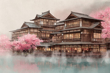 Cyberpunk metropolis with floating neon holograms, rain-soaked streets, flying cars reflecting purple skylight