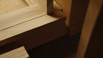 Carpenter cutting wooden planks for a furniture project. Featuring precision and craftsmanship