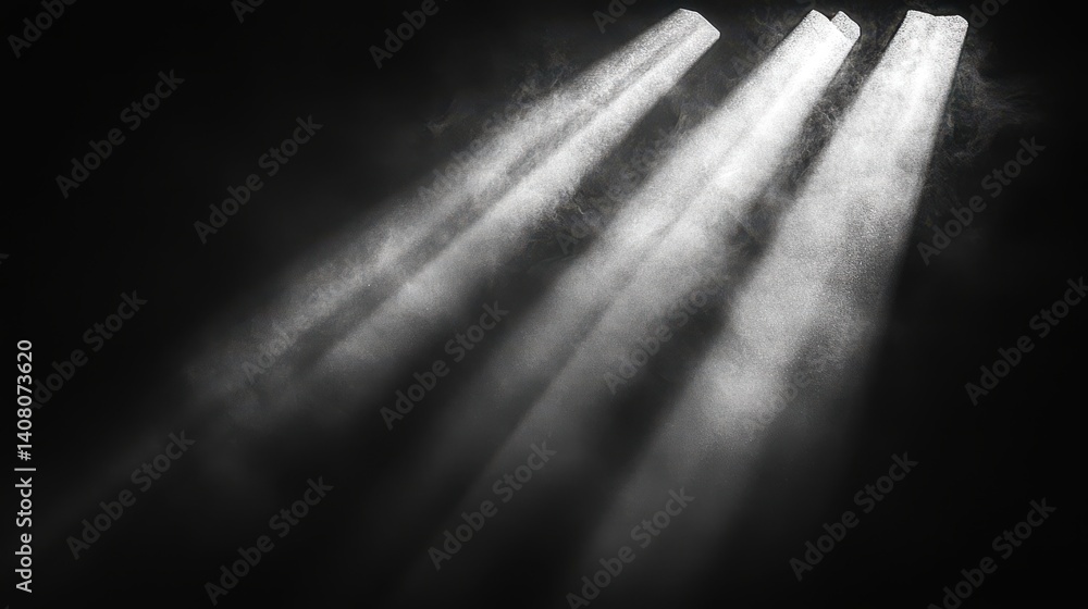 Poster sun rays isolated on black background for design overlay,stock photo