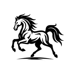 Running red fire horse symbol of new year 2026 according to Asian Chinese calendar. greeting card or banner. vector illustration