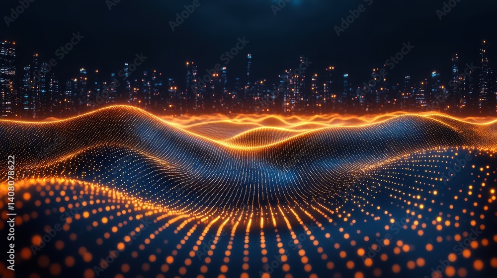 Aufkleber technology digital data abstract background data analysis,access to digital data digital cyberspace,particles,digital data network connections 3d rendering,stock photo