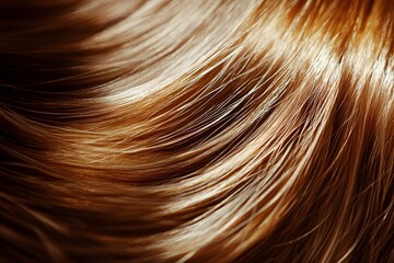 Fototapeta premium Hair strands with visible texture and shine, haircare and beauty theme