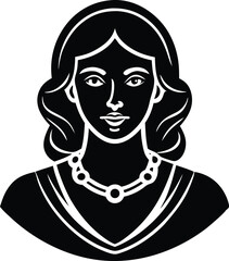 vector illustration of a girl, vector illustration of a woman, latin mom silhouette vector on white background.