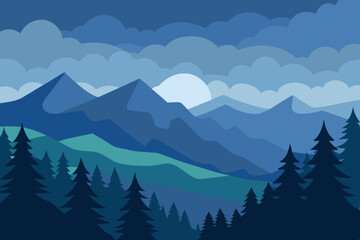 Fototapeta premium winter mountain landscape