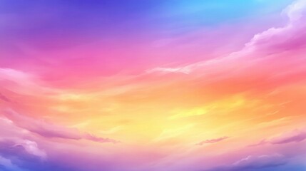 Obraz premium Pastel cloudscape; vibrant, dreamy, colorful sky.