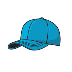 cap vector illustration blue baseball cap design