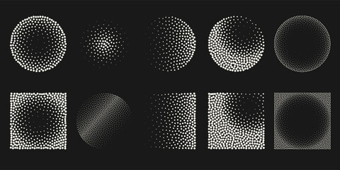 Halftone dot tone grunge effect abstract pattern texture vector graphic retro illustration.gradient geometric element art shape modern creative pop wallpaper vintage monochrome print frame