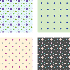 collection of chic polka dot seamless designs