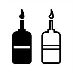 Interior Desk Lamp Icon set Vector