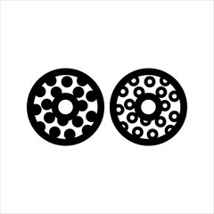 Donut icon set. Vector concept illustration for design.