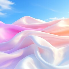 Obraz premium Pastel Fabric Drape Sky Background