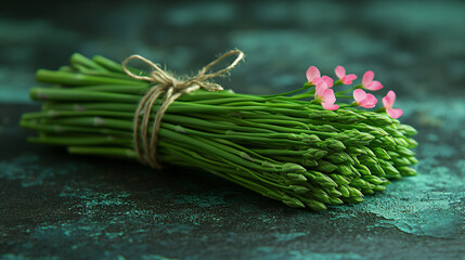 bunch of fresh green asparagus