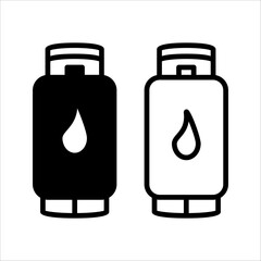 refill LPG tank, gas cylinder icon set