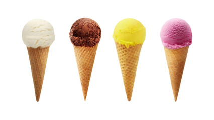 Set of unique summer popsicle and ice cream desserts